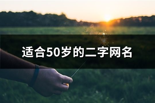 適合50歲的二字網名(共1060個)
