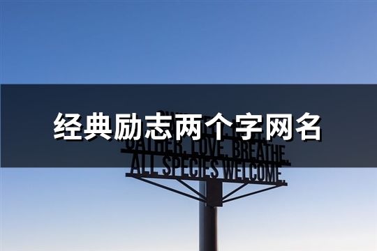 經典勵志兩個字網名(共398個)
