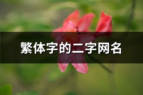 繁體字的二字網名(253個)