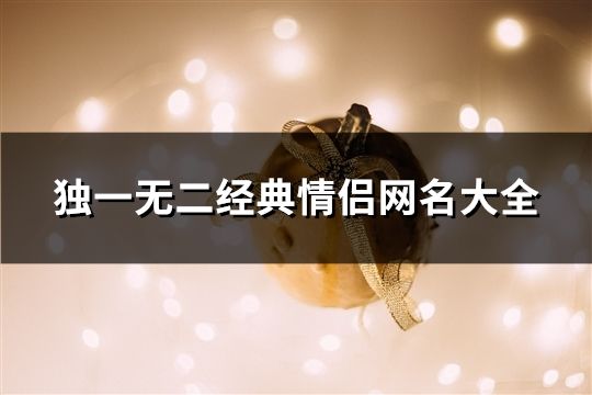 獨一無二經典情侶網名大全(819個)