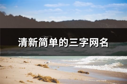 清新簡單的三字網名(精選678個)