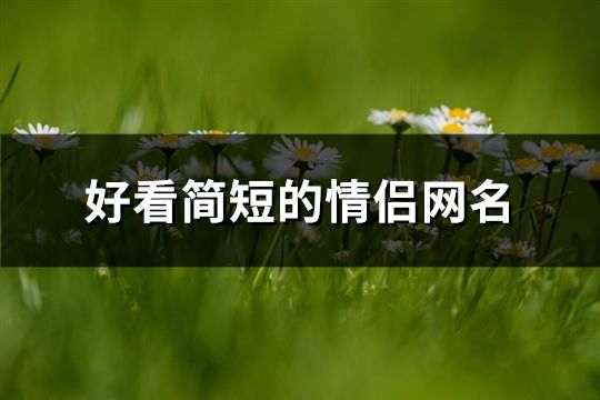 好看簡短的情侶網名(310組)