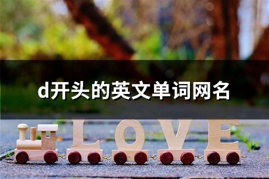 d開(kāi)頭的英文單詞網(wǎng)名(共115個(gè))