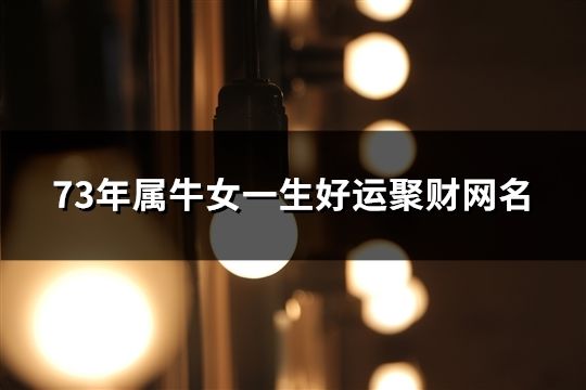 73年屬牛女一生好運聚財網名(精選46個)