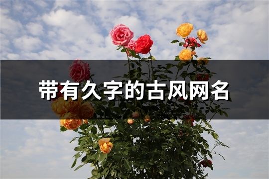 帶有久字的古風網名(60個)