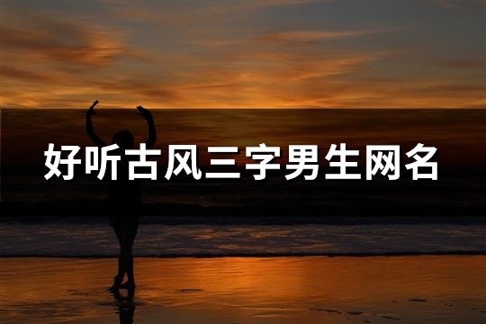 好聽古風三字男生網名(778個)