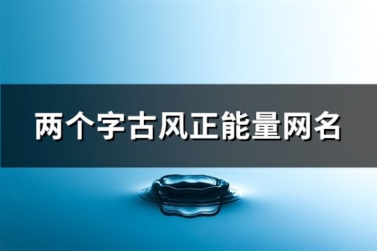 兩個字古風正能量網名(精選510個)