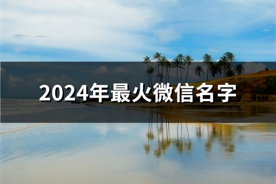 2024年最火微信名字(共45個)