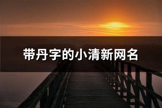 帶丹字的小清新網名(精選205個)