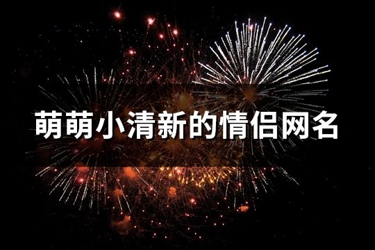 萌萌小清新的情侶網名(共129個)