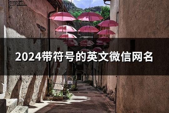 2024帶符號的英文微信網名(精選49個)