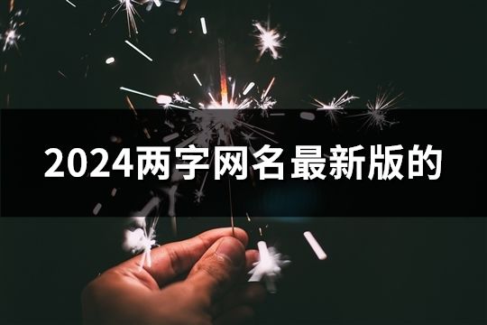2024兩字網(wǎng)名最新版的(2647個)