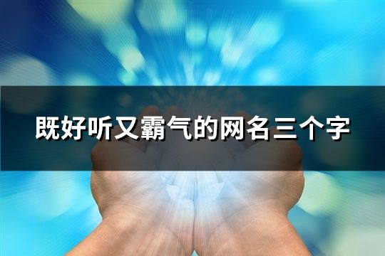 既好聽(tīng)又霸氣的網(wǎng)名三個(gè)字(精選60個(gè))