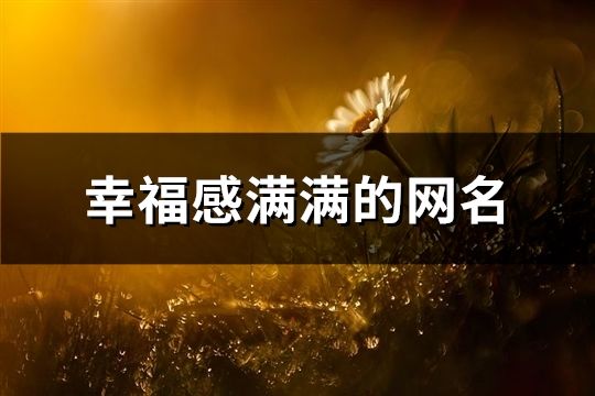 幸福感滿滿的網名(共151個)