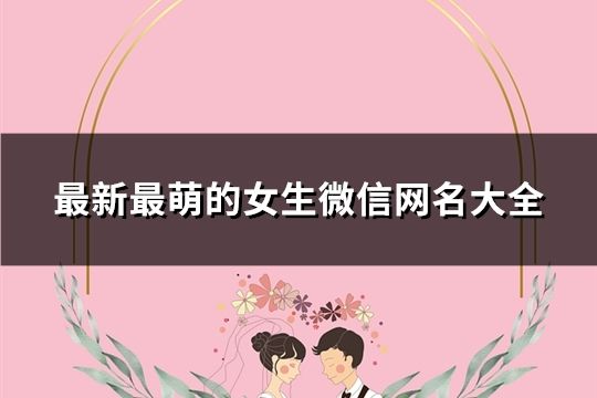 最新最萌的女生微信網名大全(794個)