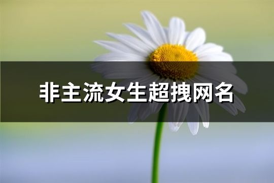 非主流女生超拽網名(共97個)
