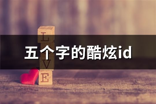五個字的酷炫id(1217個)