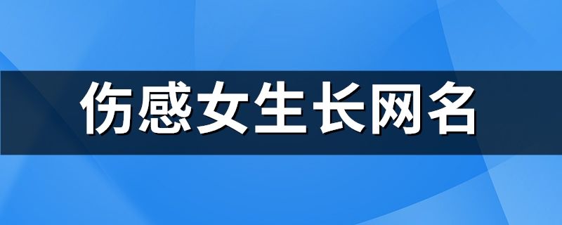 傷感女生長網(wǎng)名(精選1052個)
