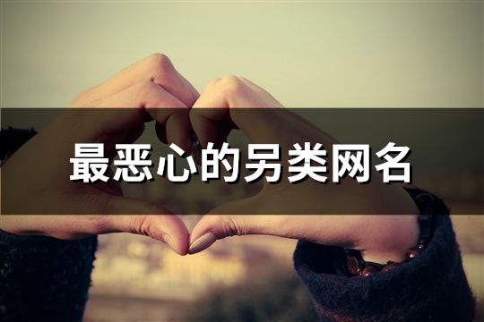 最惡心的另類網(wǎng)名(229個)