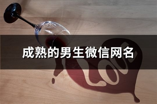 成熟的男生微信網名(精選1782個)