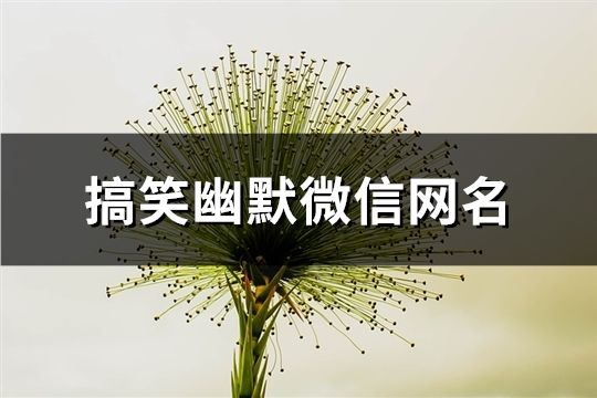 搞笑幽默微信網名(400個)