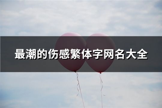 最潮的傷感繁體字網名大全(精選358個)