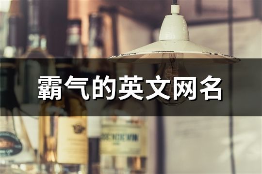 霸氣的英文網名(150個)