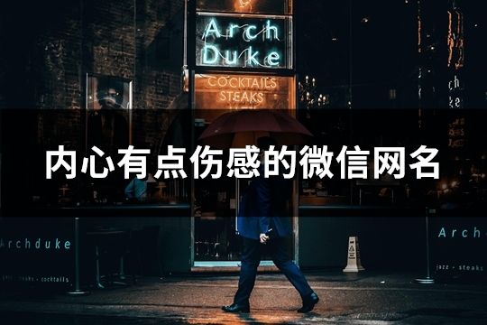 內心有點傷感的微信網名(精選1446個)