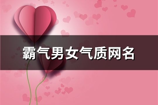 霸氣男女氣質網名(共687個)