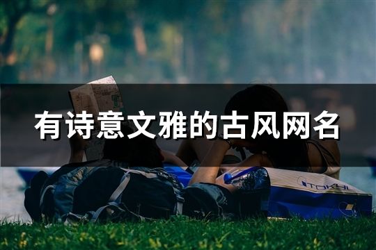 有詩意文雅的古風網名(共463個)