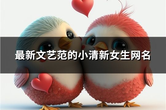 最新文藝范的小清新女生網名(共572個)