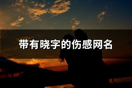 帶有曉字的傷感網(wǎng)名(130個)