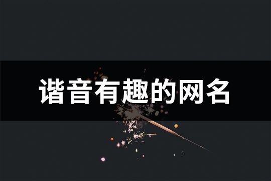 諧音有趣的網(wǎng)名(精選147個(gè))