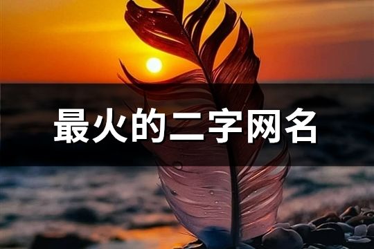 最火的二字網名(精選2720個)