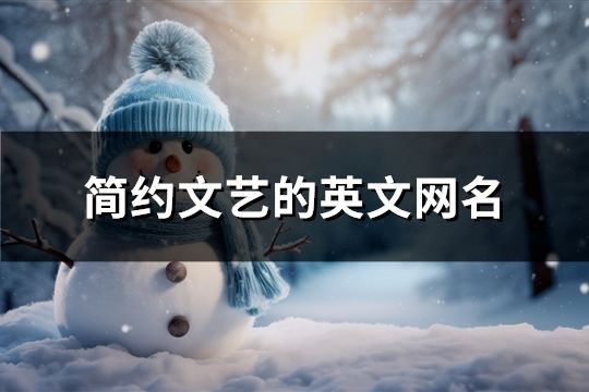 簡約文藝的英文網(wǎng)名(158個)