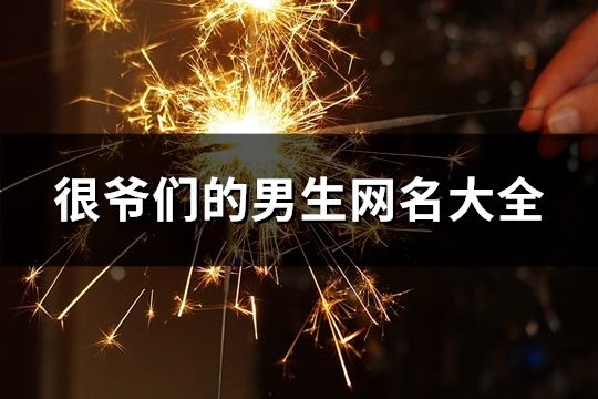 很爺們的男生網名大全(434個)