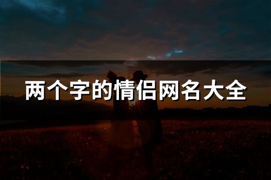 兩個字的情侶網名大全(663對)