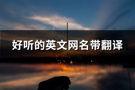 好聽的英文網名帶翻譯(共79個)