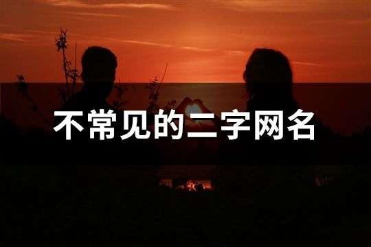 不常見的二字網名(精選1305個)