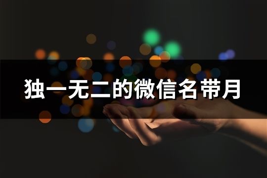 獨(dú)一無(wú)二的微信名帶月(共148個(gè))