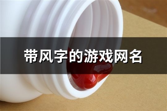 帶風字的游戲網名(102個)