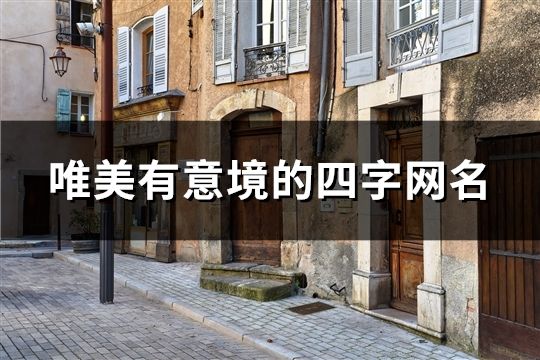 唯美有意境的四字網(wǎng)名(精選93個)