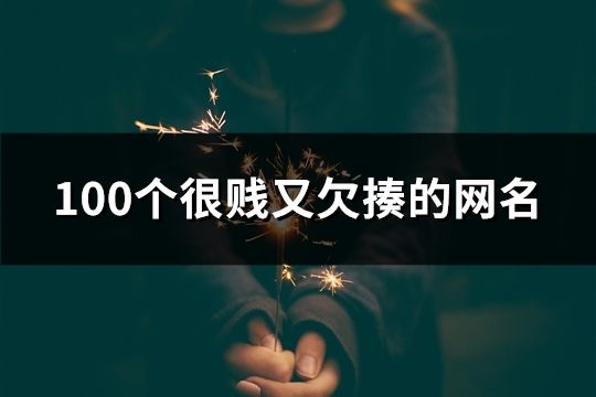 100個(gè)很賤又欠揍的網(wǎng)名