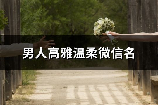 男人高雅溫柔微信名(共100個)