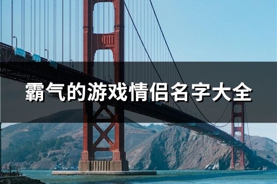 霸氣的游戲情侶名字大全(共128對)